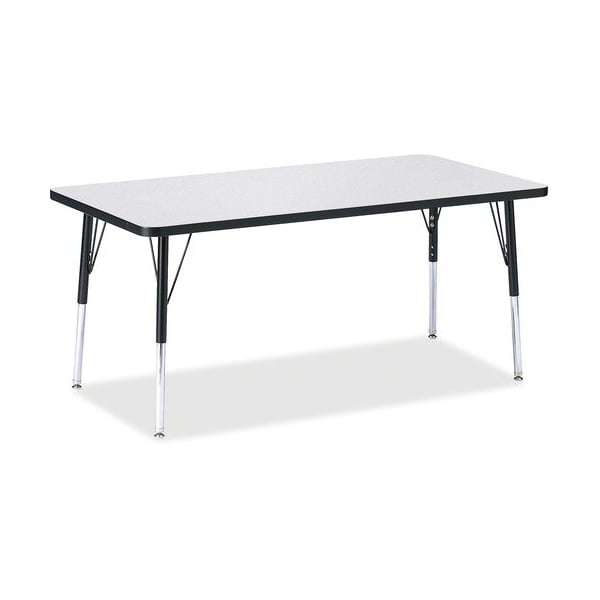 Jonti-Craft TABLE, RECTANGLE, 30X60, GY/BK JNT6408JCA180 - main